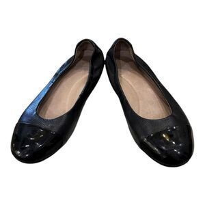 Dansko Ladies Lisanne Hidden Heel Black Leather Ballet Flats 38 7.5 8